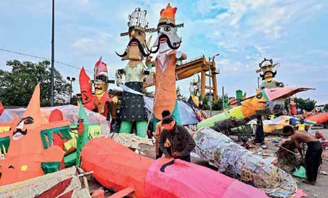 Downpour dampens Dussehra