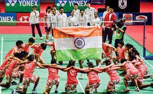 Shuttlers sign off with historic bronze medal