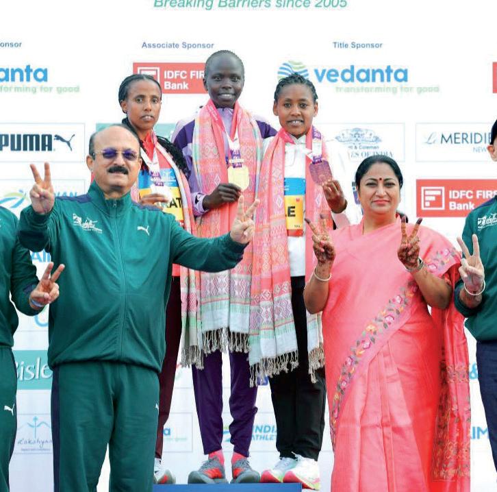 CM Gupta hails rising women participation at half marathon