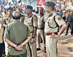 Senior Delhi Police officers review festive security in crowded areas