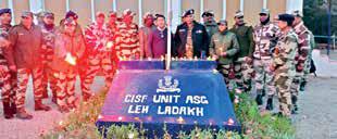 CISF DG celebrates Diwali with troops at Leh airport