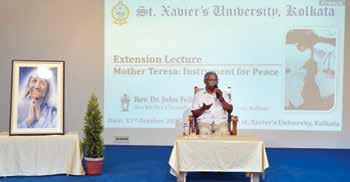 ST XAVIER'S UNIVERSITY KOLKATA HOSTS LECTURE ON MOTHER TERESA AS 'INSTRUMENT OF PEACE'