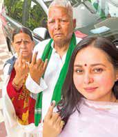 After poll debacle, Lalu's daughter quits politics