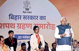 THANKS PEOPLE OF THE STATE FOR THE THUMPING VICTORY Nitish vows all-round development of Bihar, says NDA fully committed