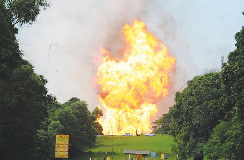 Burst gas pipe sparks colossal fire in Malaysia