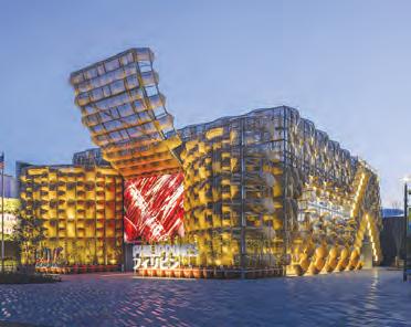 Over 200 woven panels make up the remarkable Philippine Pavilion