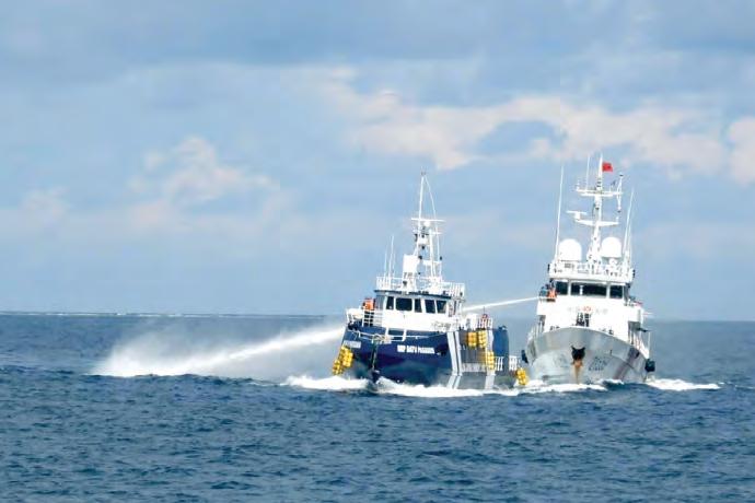 Chinese ship fires water cannon, rams BFAR vessel near Pag-asa Island