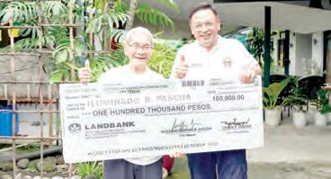 Retired colonel gets  ₱100,000 from Muntinlupa city government on his 100th birthday