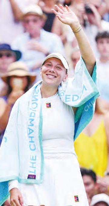 SIZZLING ON STEAMY COURT