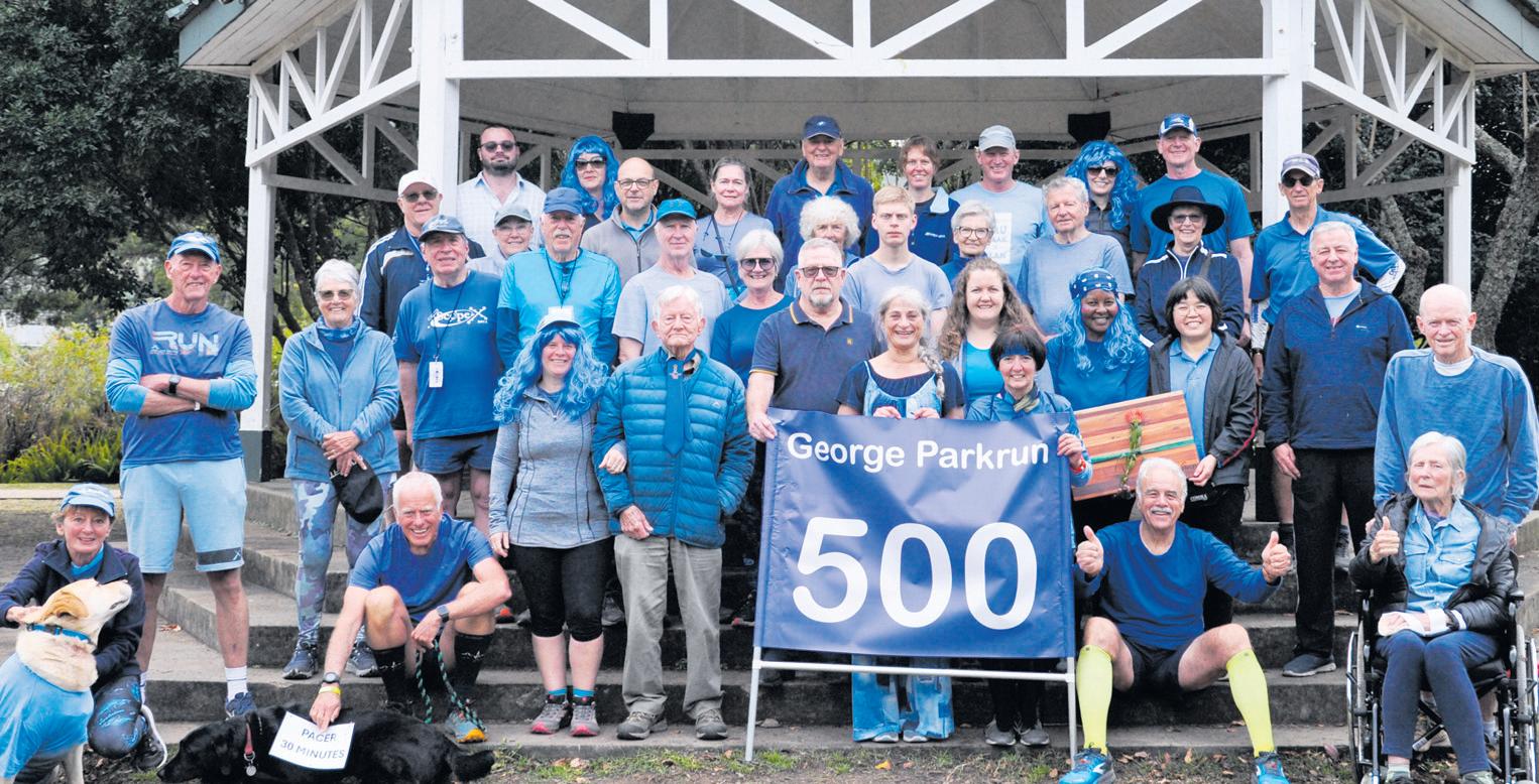 Sea of blue as George celebrates 500 parkruns