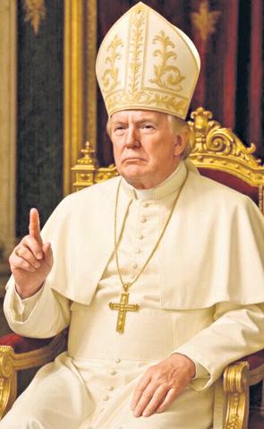Trump as ‘pope’ divides internet