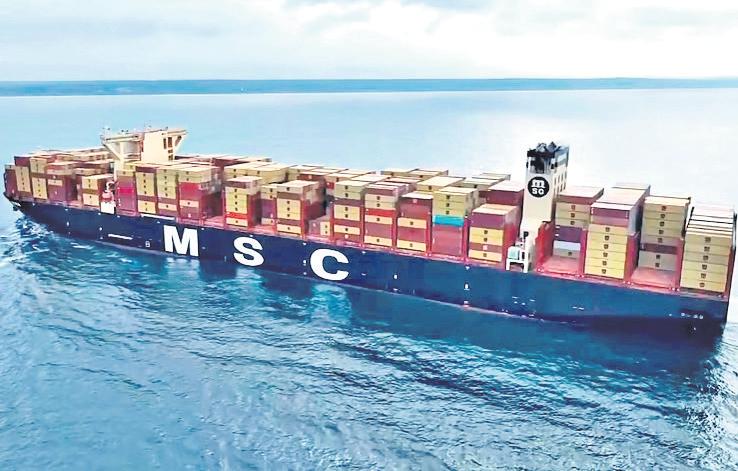 World's largest container ship MSC IRINA arrives at Vizhinjam International Seaport