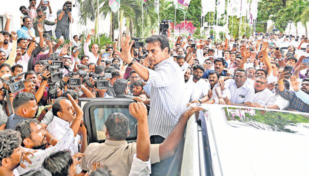 BRS rallies behind KTR, slams vendetta politics