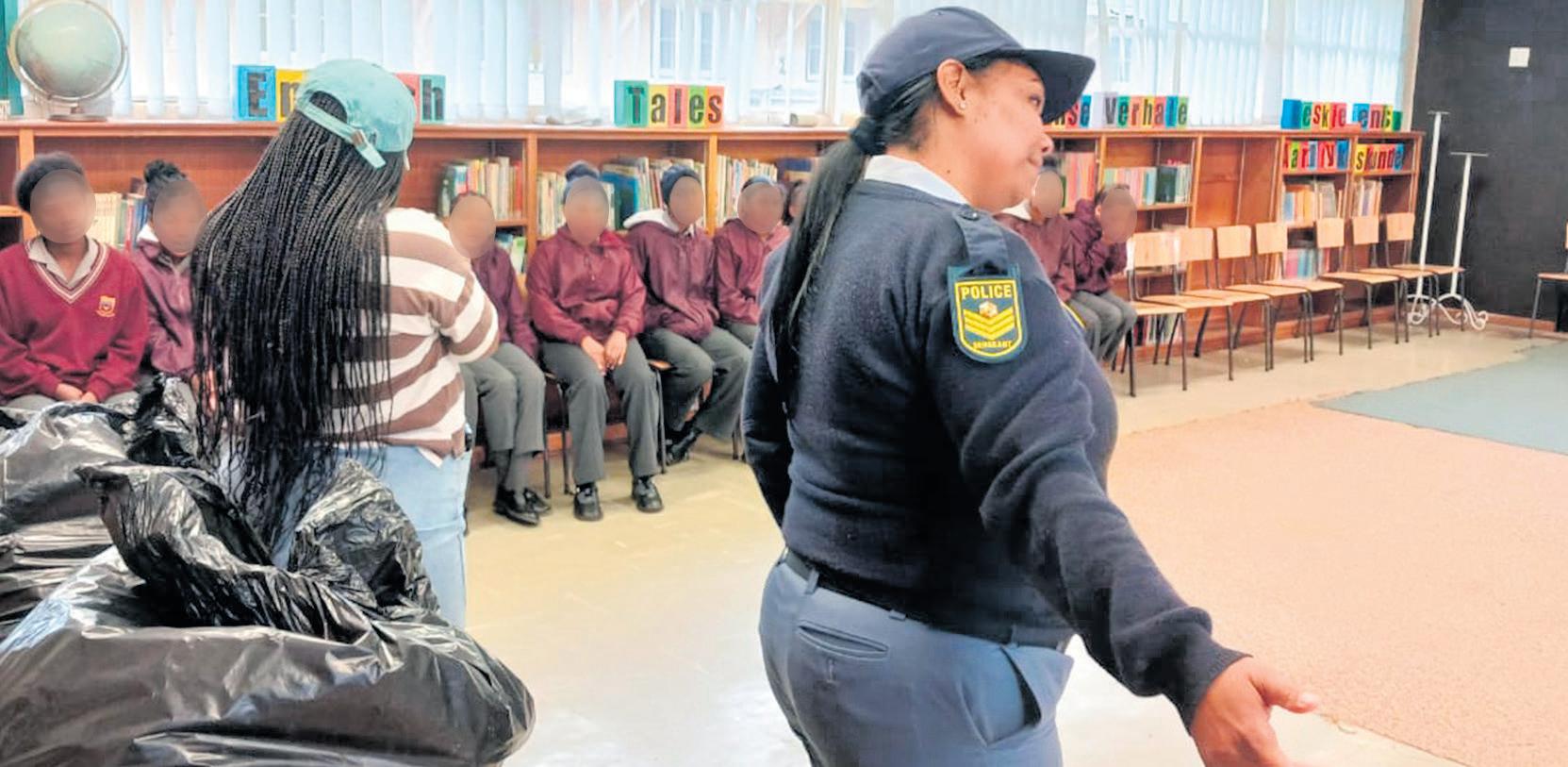 Kwa Police visit school for Child Protection Month campaign