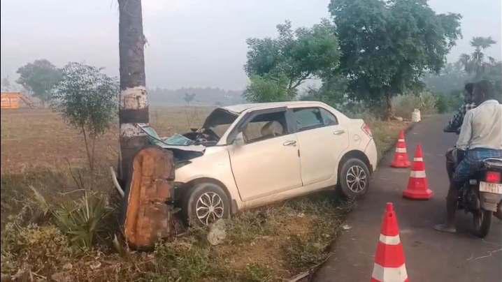 தஞ்சை அருகே இன்று அதிகாலை விபத்து: பனைமரத்தில் கார் மோதி ரவுடி உட்பட 2 பேர் பலி!