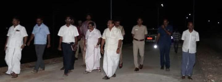 குழந்தை வேலப்பர் கோயில் கிரிவலப் பாதையை ஆய்வு செய்த அமைச்சர்