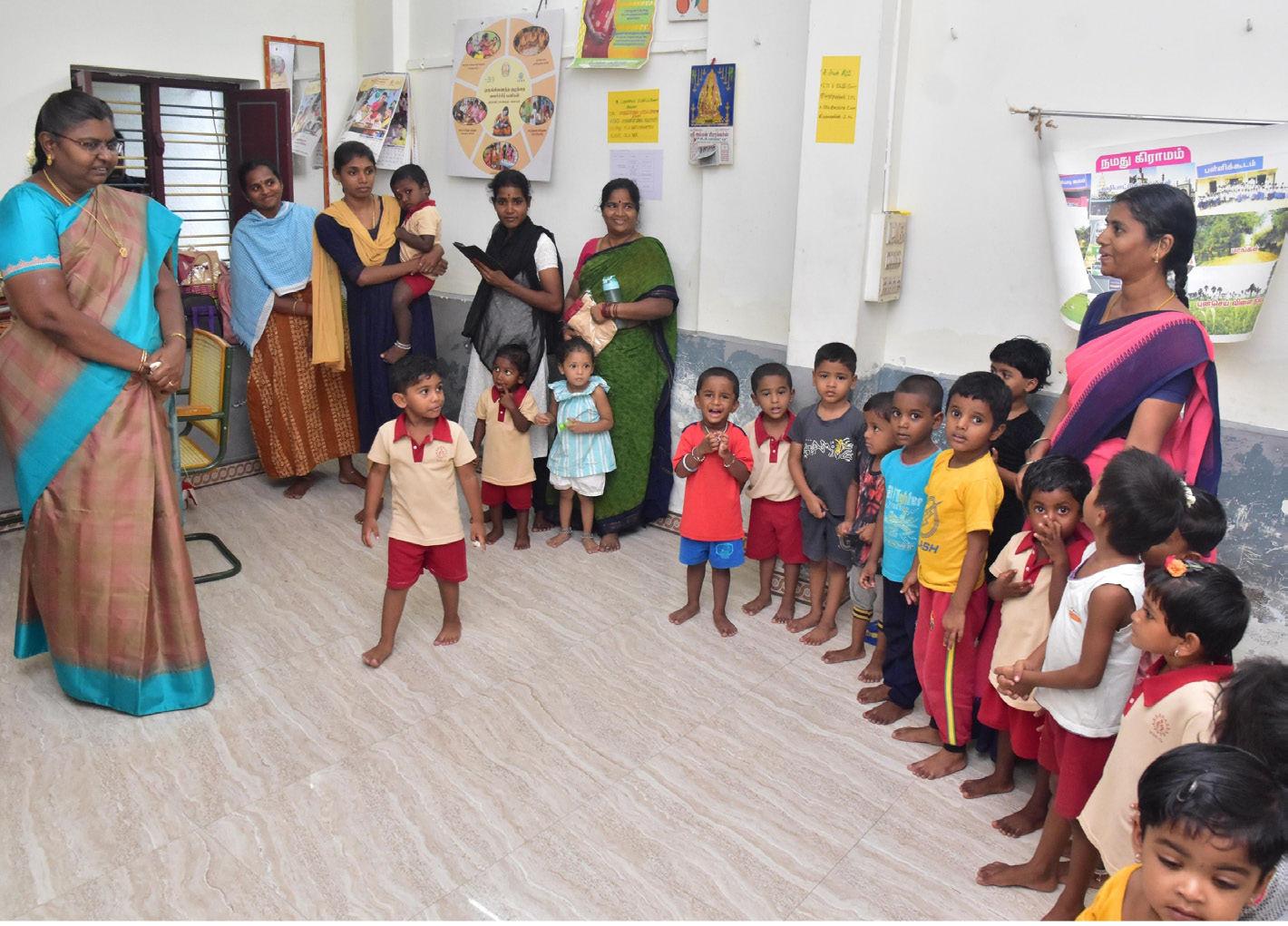 அங்கன்வாடி மையத்தில் நாமக்கல் ஆட்சியர் ஆய்வு
