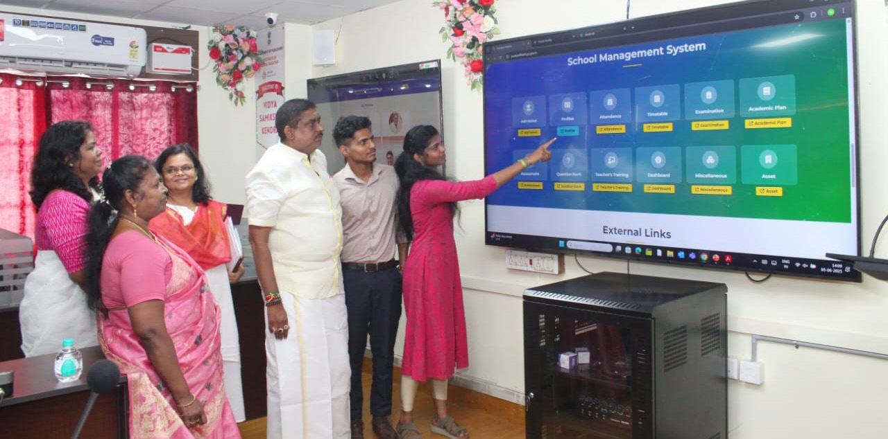 புதுவையில் வித்யா சமிக் ஷா கேந்திரா மையம் கல்வி அமைச்சர் நமச்சிவாயம் ஆய்வு
