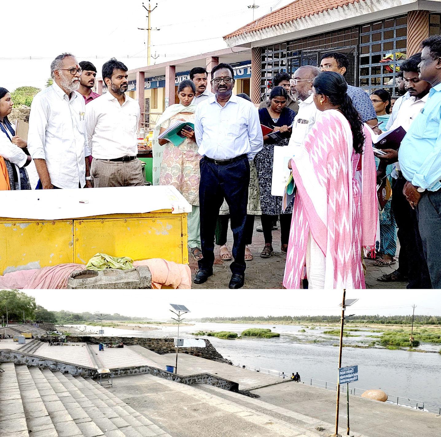 கொடுமுடி வீர நாராயண பெருமாள் கோயிலில் மேம்பாட்டு பணிகள் குறித்து ஆட்சியர் ஆய்வு