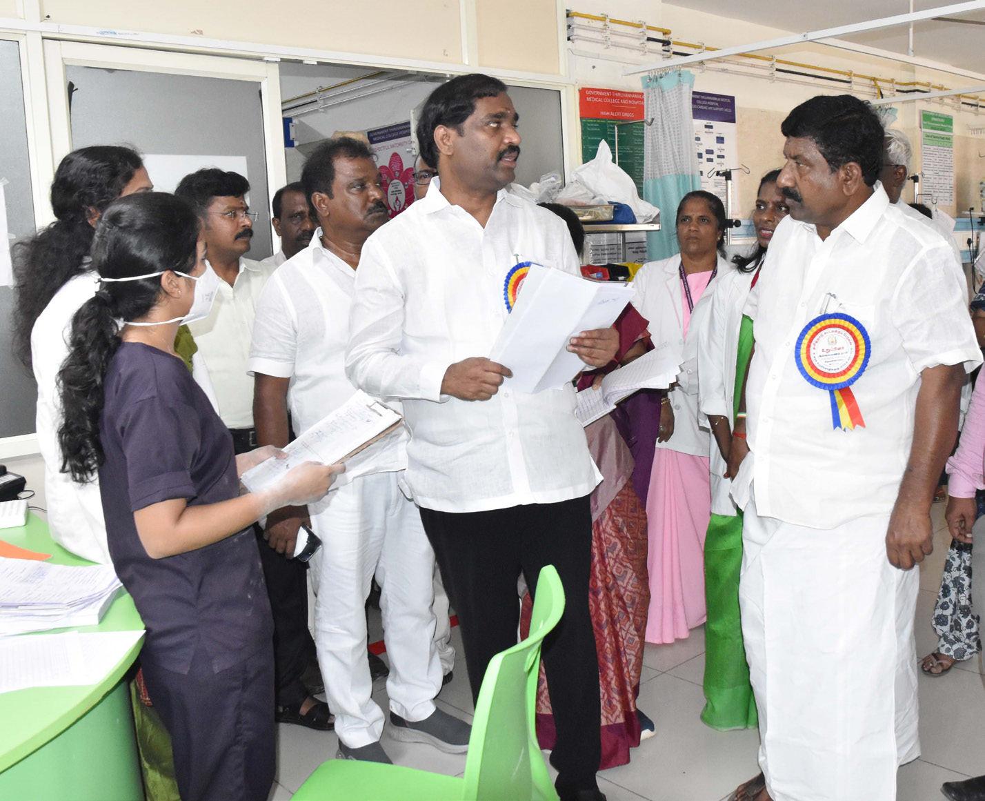 திருவண்ணாமலை மாவட்டத்தில் தமிழ்நாடு சட்டமன்ற பேரவை அரசு உறுதிமொழிக்குழு ஆய்வு