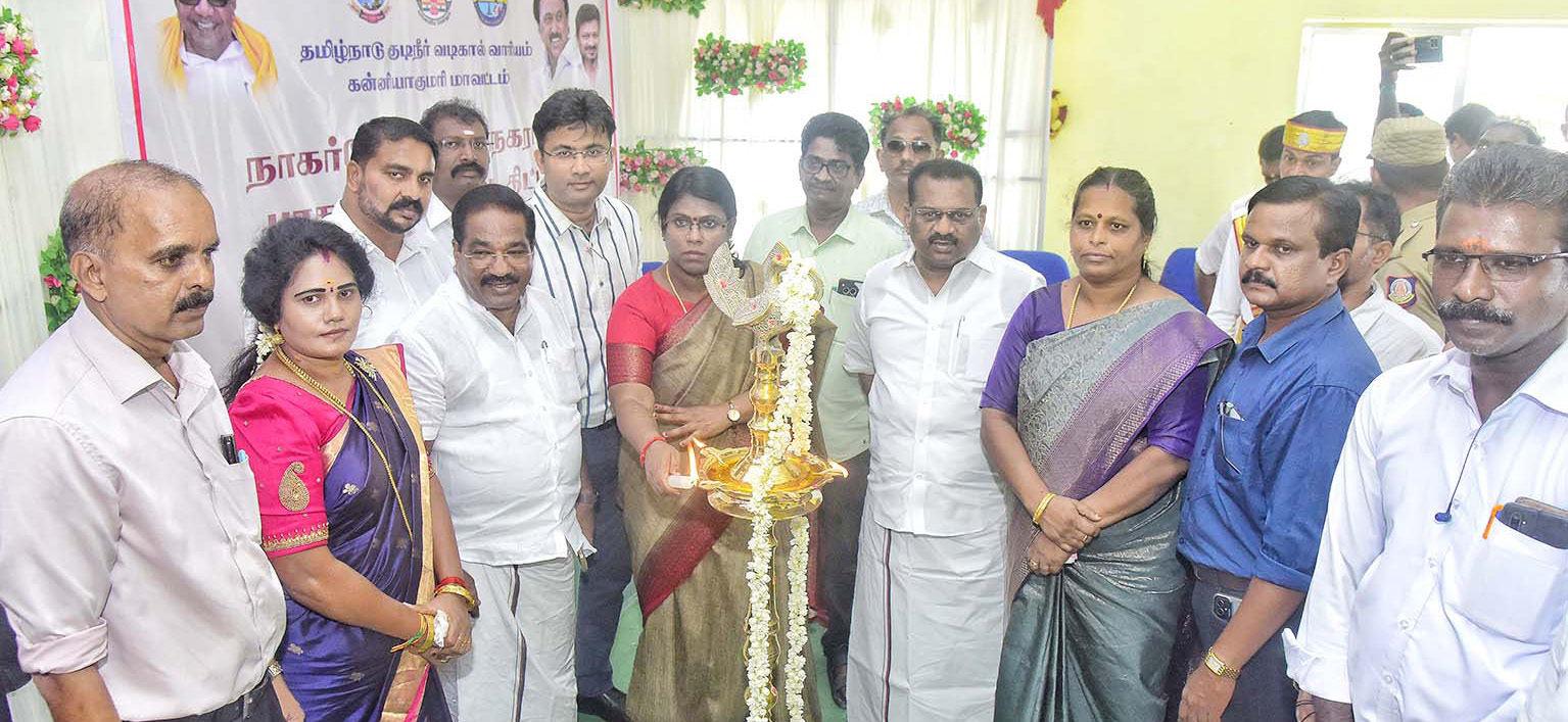 வடலிவிளையில் முடிவுற்ற பாதாள சாக்கடை திட்டத்தை துணை முதலமைச்சர் திறந்து வைத்தார்