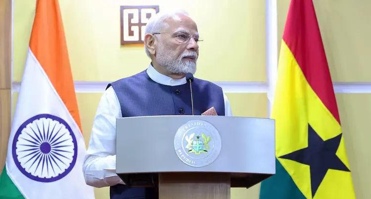 கானாவின் வளர்ச்சி பயணத்தில் சக பயணியாக இந்தியா உள்ளது: பிரதமர் மோடி