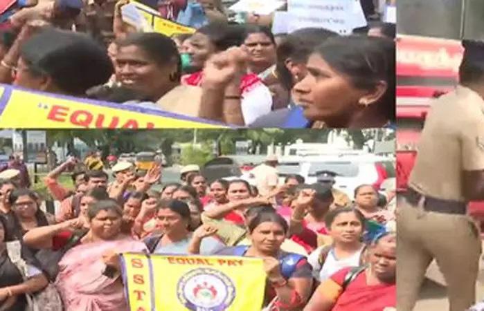 சென்னையில் போராட முயன்ற இடைநிலை ஆசிரியர்கள் கைது