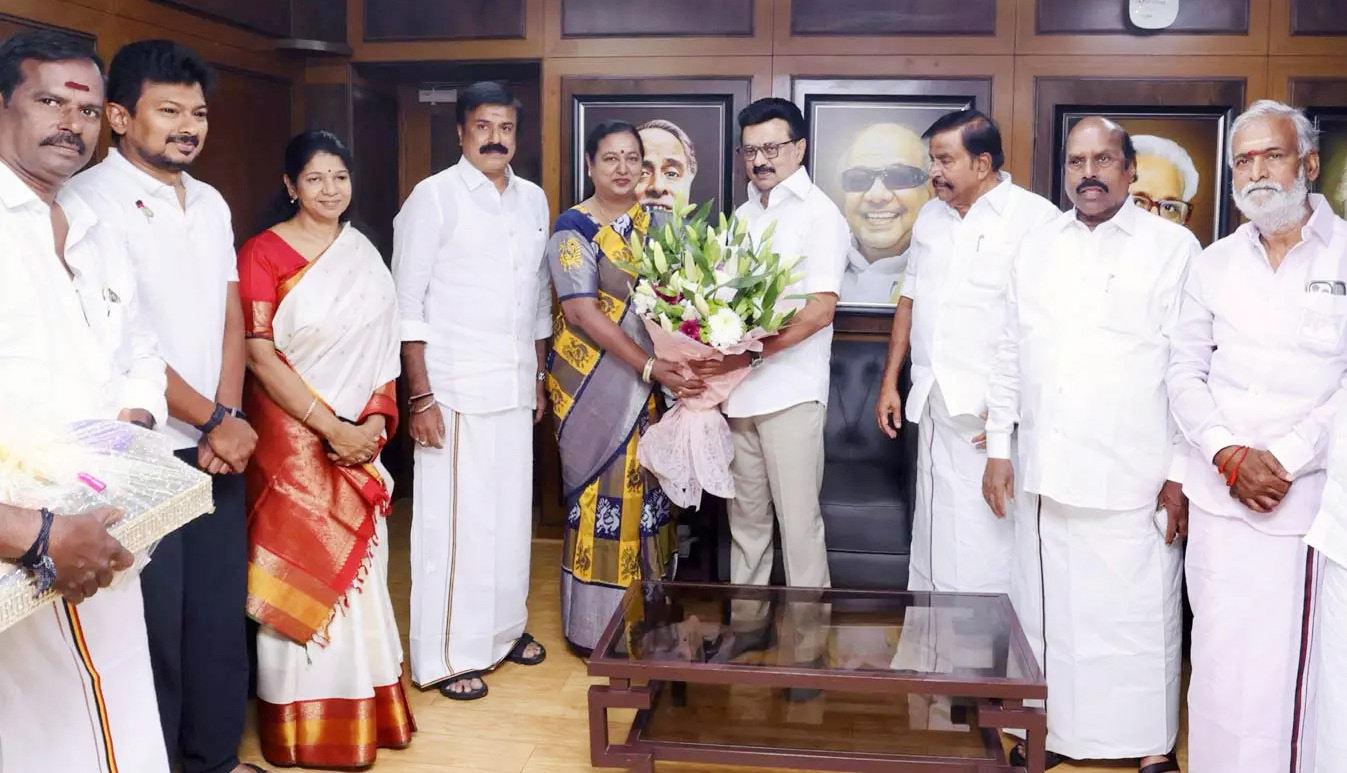 முதல்முறையாக திமுக கூட்டணியில் தேமுதிக அண்ணா அறிவாலயத்தில் பிரேமலதா