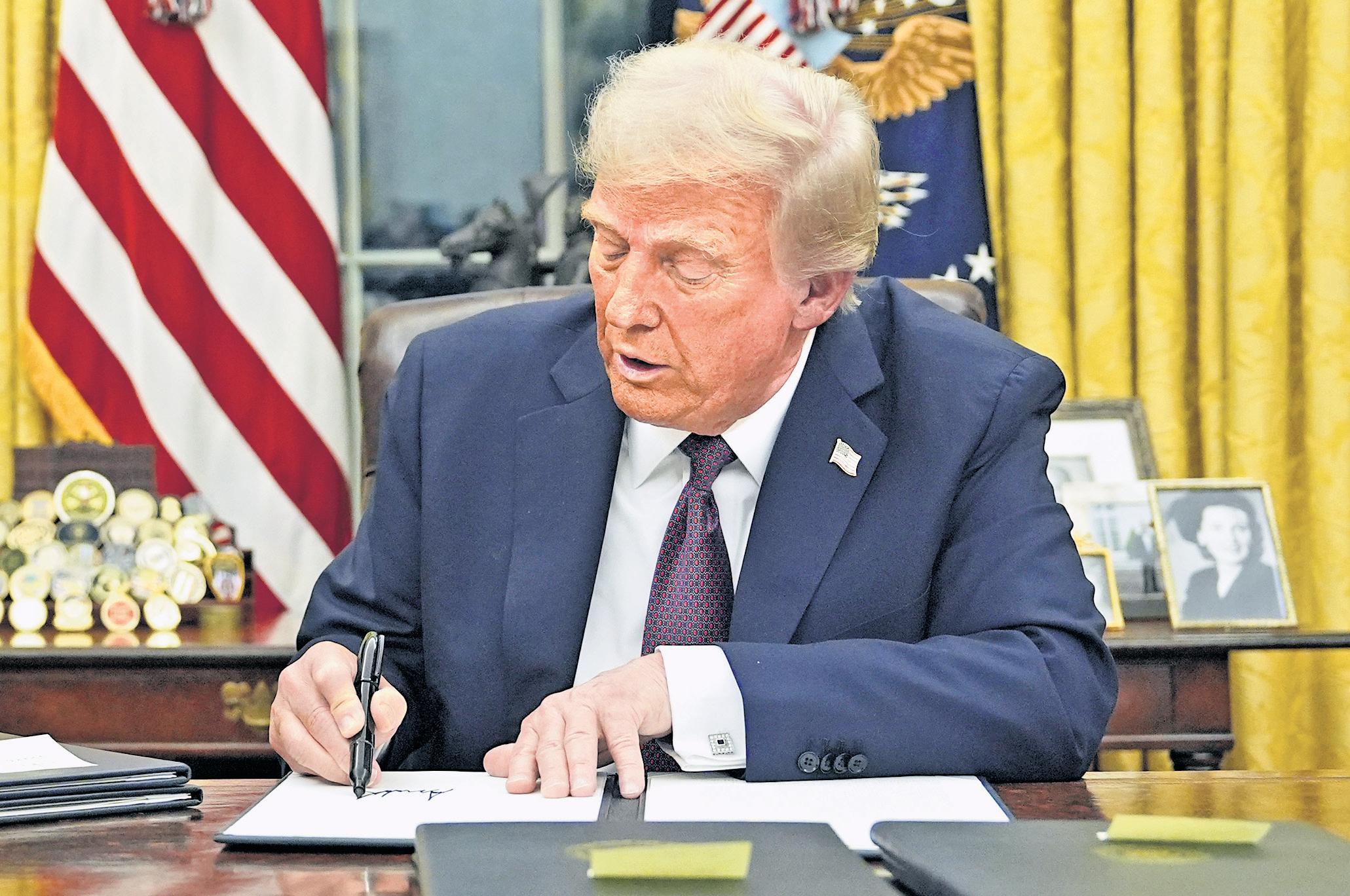 PREZ TRUMP MEANS BUSINESS ON DAY 1