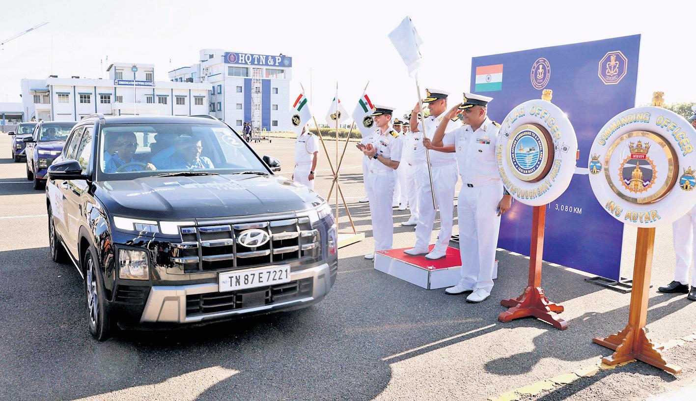 Navy's car rally flagged off