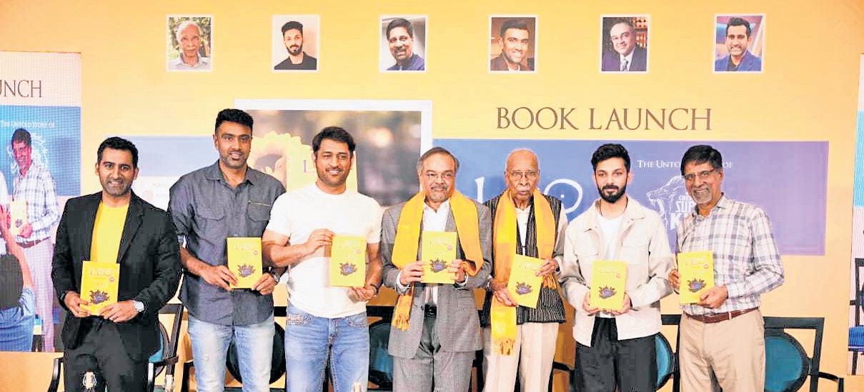 Dhoni's presence adds glamour to CSK book launch
