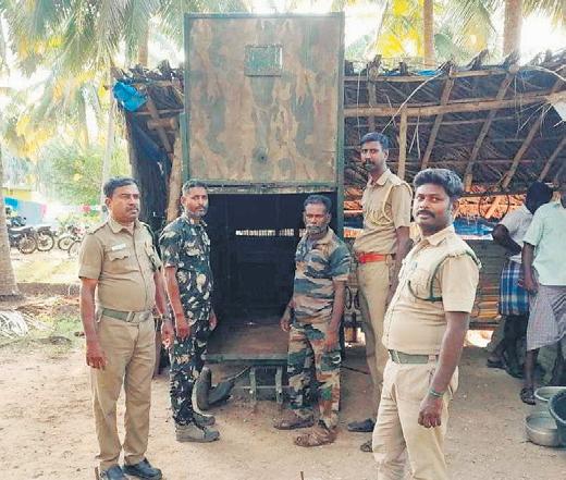 After leopard devours pet dog, forest officials install cage to trap big cat