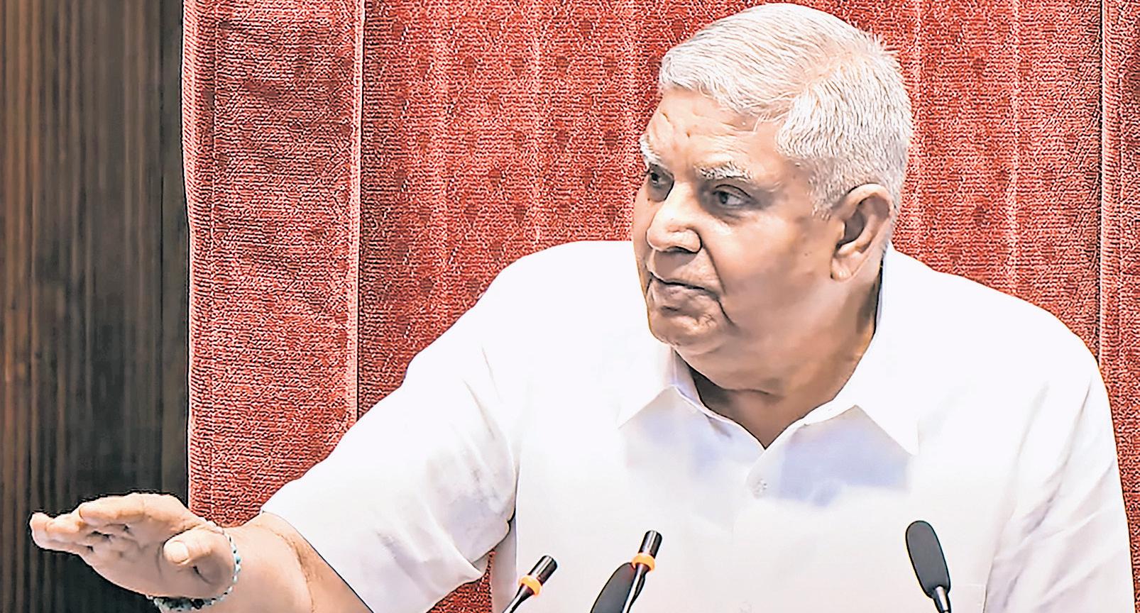 Dhankhar says courts don't run country