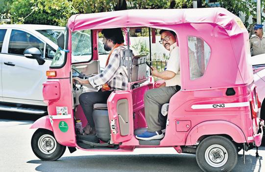 Pink autos on wrong route? Men drive women-only vehicles, lug goods