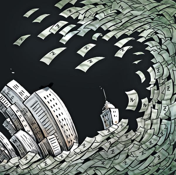 Cities Drowning in Greed's Flood