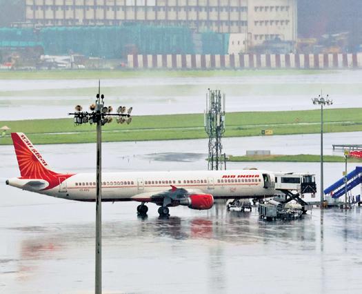 AI plane veers off runway while landing amid heavy rain at Mumbai airport