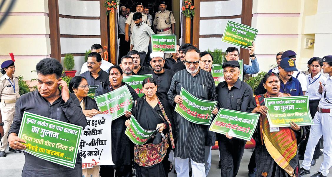 Oppn sports black, stalls Assembly to protest electoral rolls revision