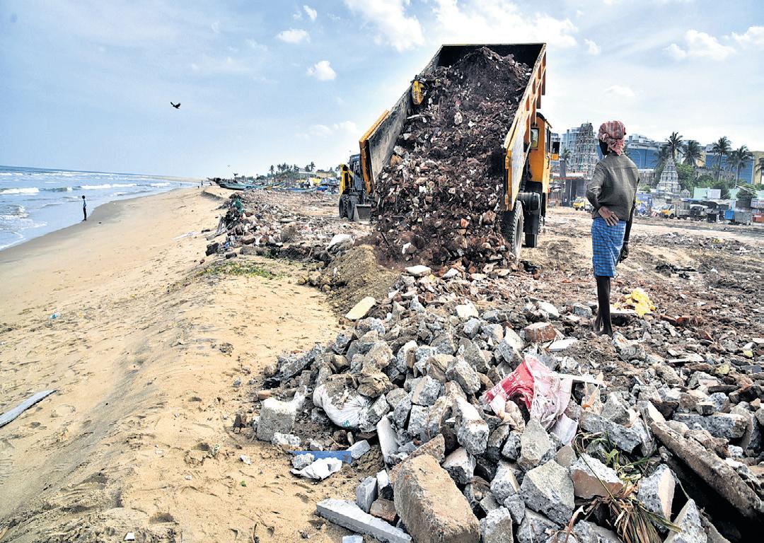 Olive ridley nesting site on city beach bulldozed for Ganesha idol immersion