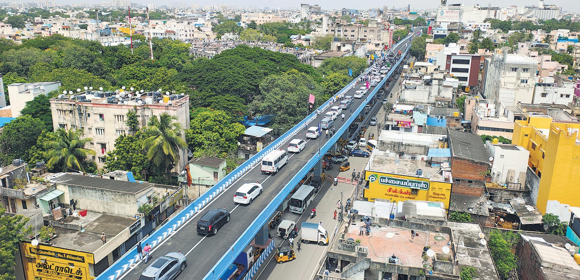 CM inaugurates city's 1st steel flyover built at cost of 165 crore in T Nagar
