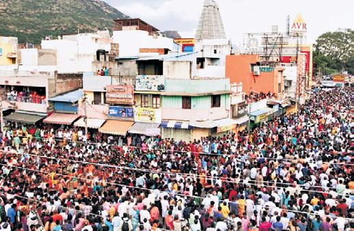Huge influx of devotees raises risk of stampede on Tʼmalai girivalam path