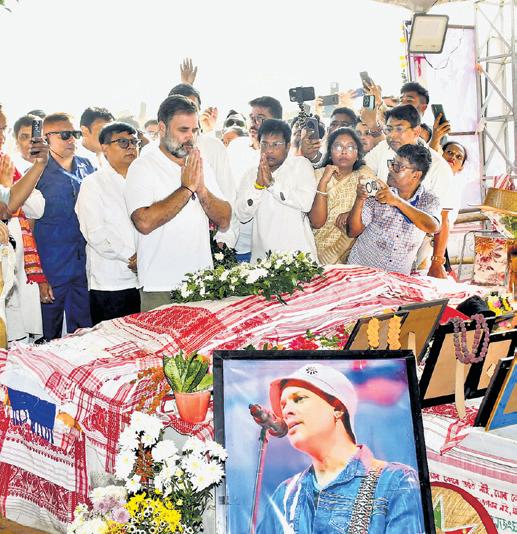 Rahul visits Zubeen's house in Assam, meets kin of Dalit youth lynched in UP