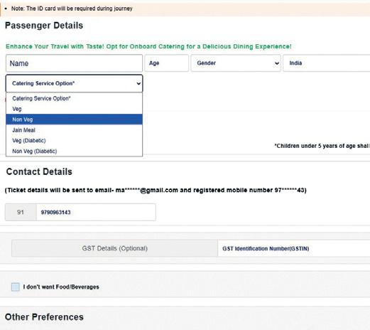 Don't want food on VB? Ensure you tick the box while booking
