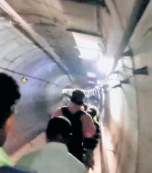 Metro train breaks down inside tunnel, 20 passengers stuck