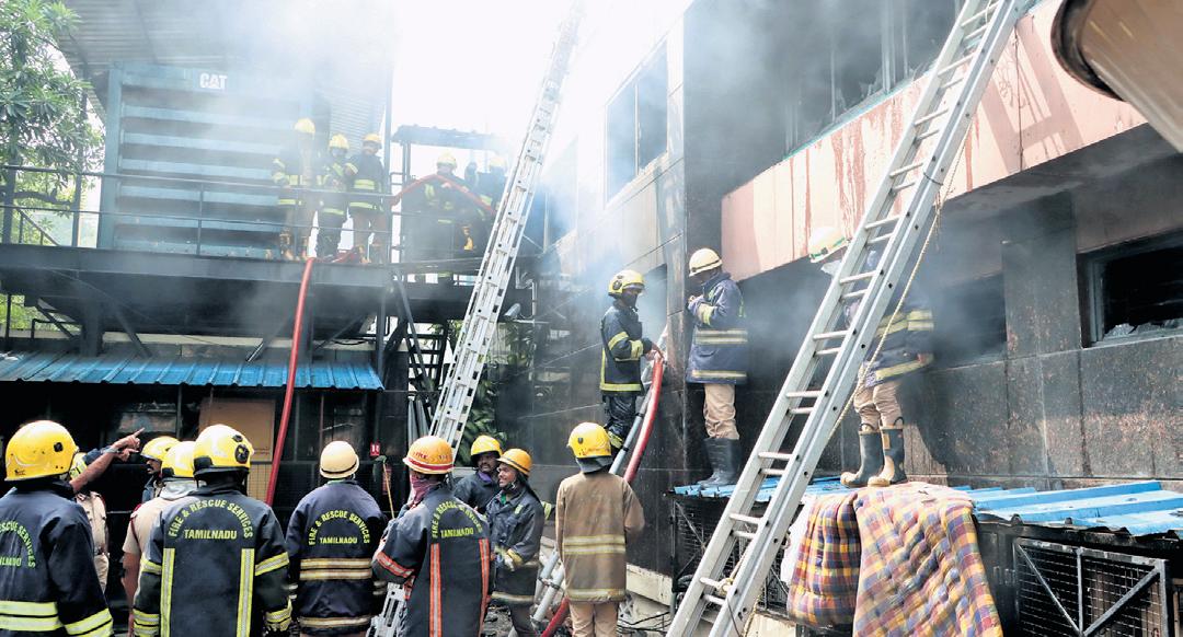 Fire at GST commissioner's office