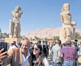 Colossal statues of pharaoh revealed after revamping