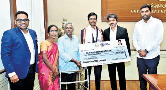 CM honours Praggn, gets checkmated by champion