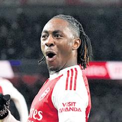 Eze scores hat-trick as Arsenal beat Tottenham