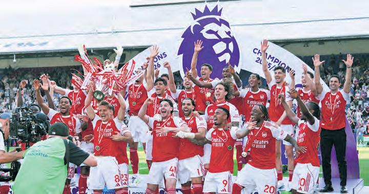 Newly-crowned champions Arsenal finish season on a high