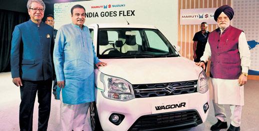 Ethanol blending push: MSIL unveils flex-fuel car
