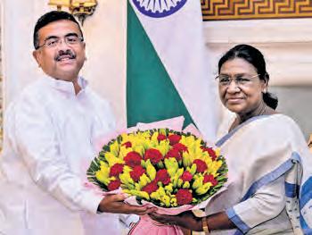 Suvendu calls on Prez and Rajnath in Delhi, will firm up cabinet after Shah meet
